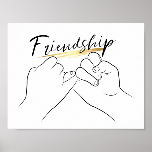 Premium Vector | Hand illustration of little finger promise in line art  style for valentines day