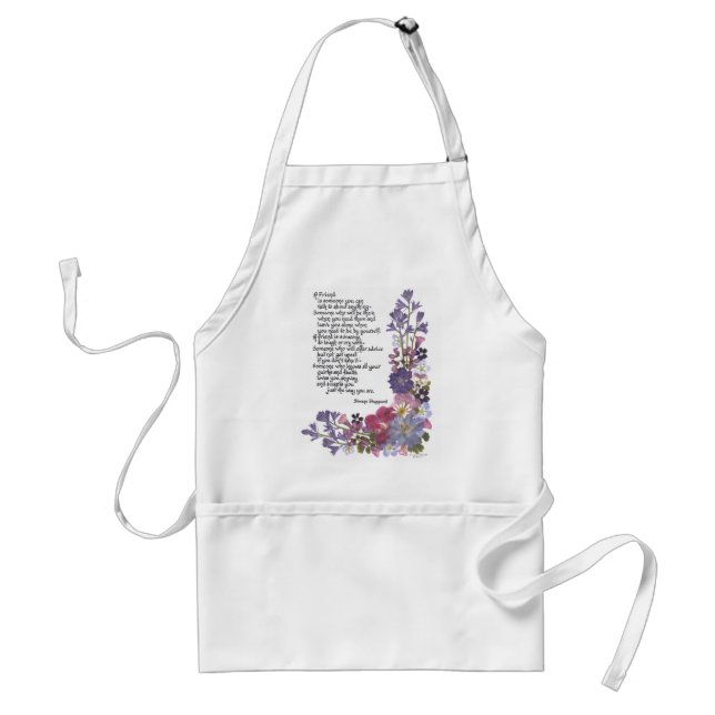 Friendship poem adult apron (Front)
