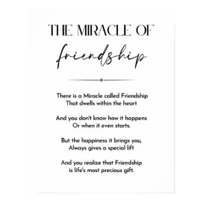 Friendship poem, friend inspirational gift, quote poster