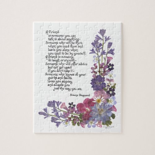 Friendship poem jigsaw puzzle