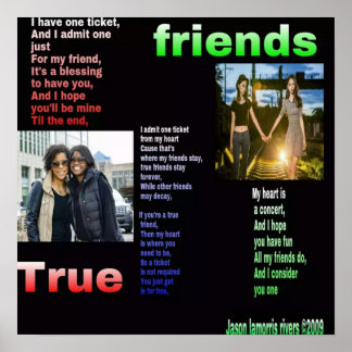 Friendship poem poster