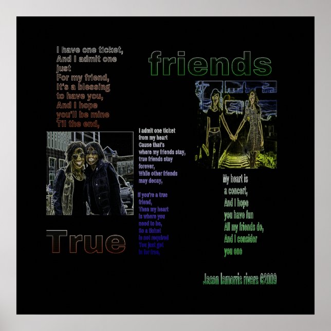 Friendship poem poster (Front)