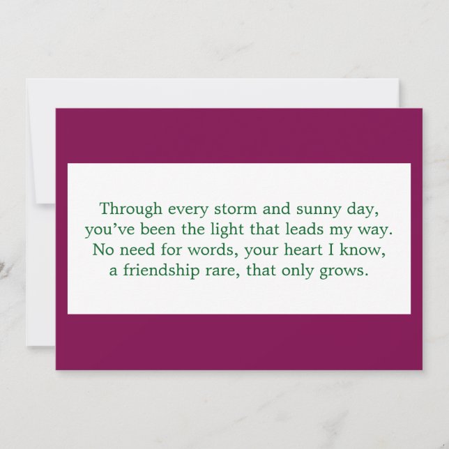 Friendship Poem Thank You Card (Front)