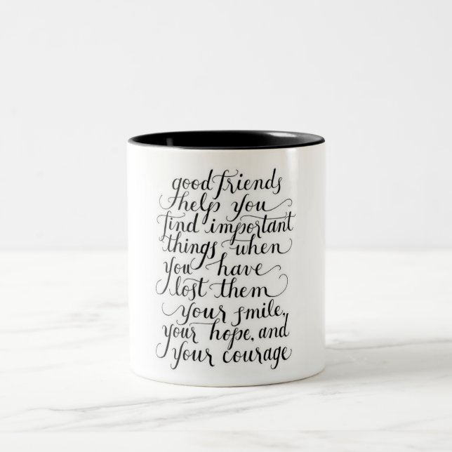 ***FRIENDSHIP POEM*** Two-Tone COFFEE MUG (Center)