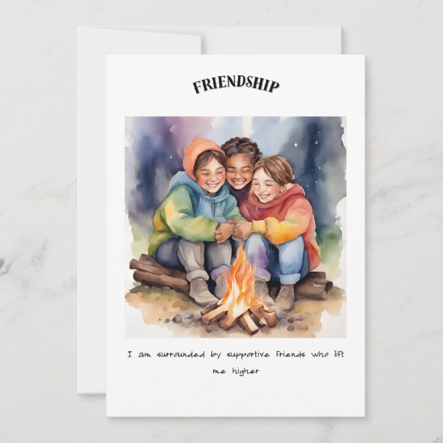 Friendship Positive Affirmation Card (Front)