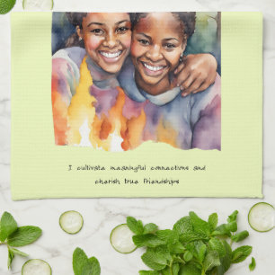 Friendship Positive Affirmation  Kitchen Towel