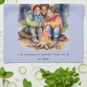 Friendship Positive Affirmation  Kitchen Towel