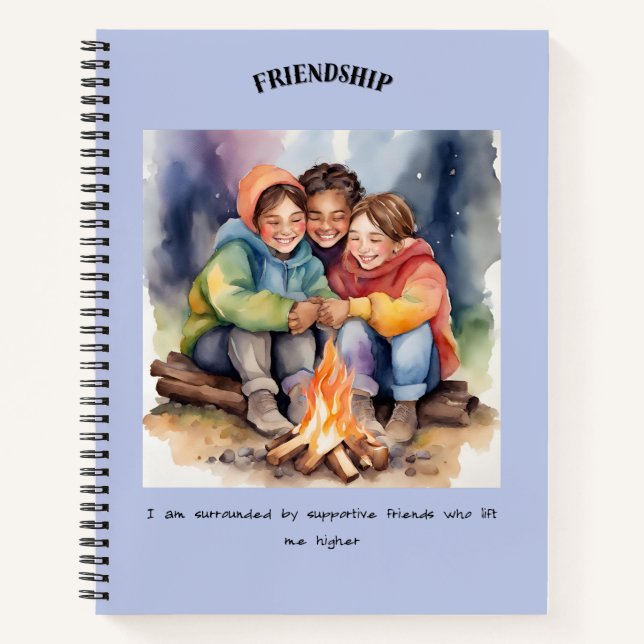 Friendship Positive Affirmation  Notebook (Front)