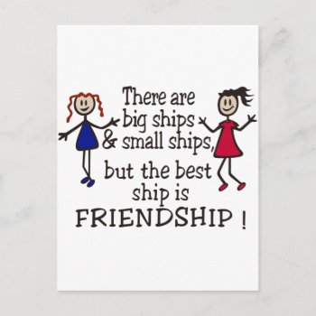 Friendship Postcard by Grandslam_Designs at Zazzle