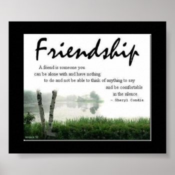 Friendship Poster by Allita at Zazzle