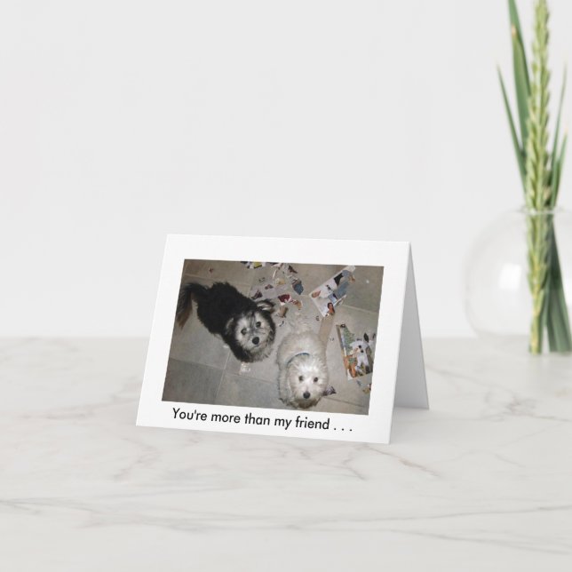 Friendship puppy humor card (Front)