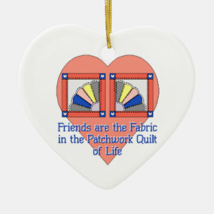 Friendship Quilt Ceramic Ornament