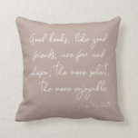 Friendship Quote Boho Script Lettering Taupe Throw Pillow<br><div class="desc">This stylish taupe pillow features a lovely quote about friendship in simple cursive lettering.</div>