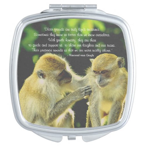 Friendship Quote by Vincent van Gogh Compact Mirror