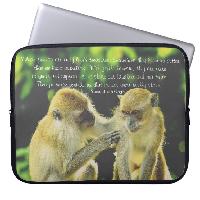 Friendship Quote by Vincent van Gogh Laptop Sleeve (Front)