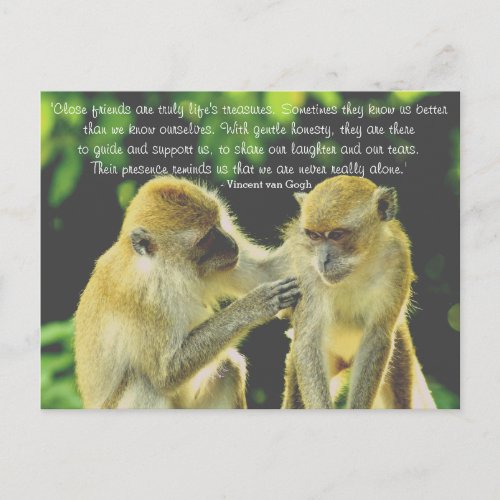 Friendship Quote by Vincent van Gogh Postcard