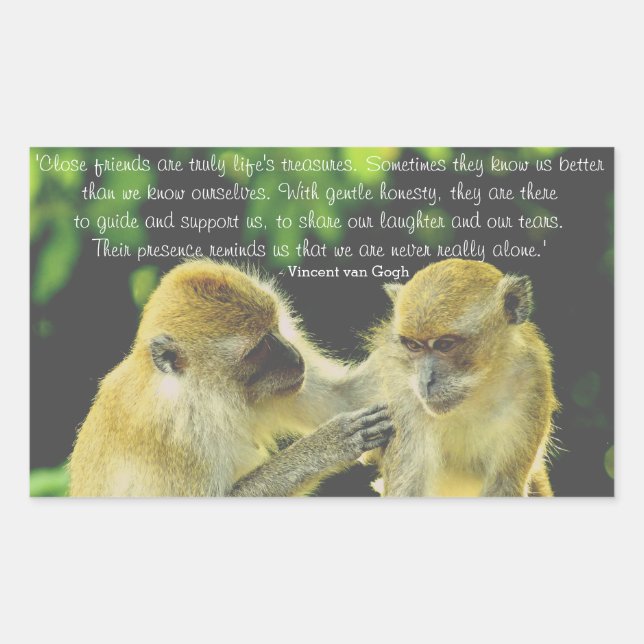 Friendship Quote by Vincent van Gogh Rectangular Sticker (Front)