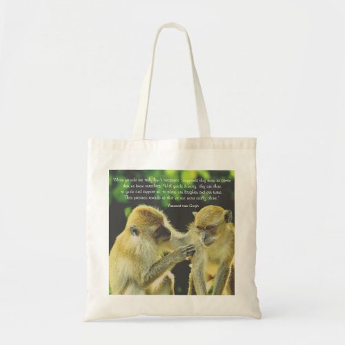 Friendship Quote by Vincent van Gogh Tote Bag