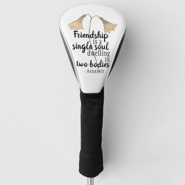 Friendship Quote Flowers Golf Head Cover (Front)