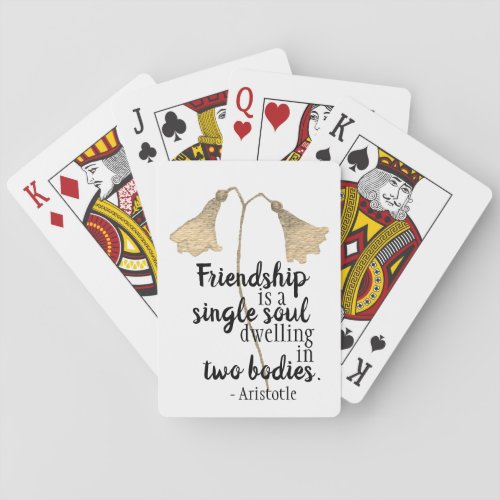 Friendship Quote Flowers Poker Cards