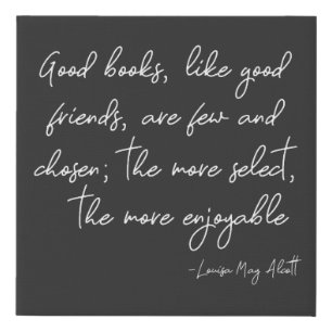 Friendship Quote in Simple Script Lettering Faux Canvas Print