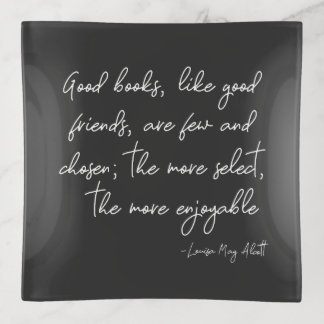 Friendship Quote in Simple Script Lettering Trinket Tray