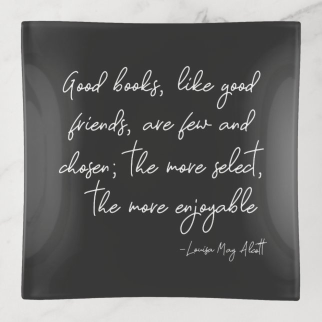 Friendship Quote in Simple Script Lettering Trinket Tray (Front)