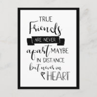 Friendship quote True Friends are never apart cute