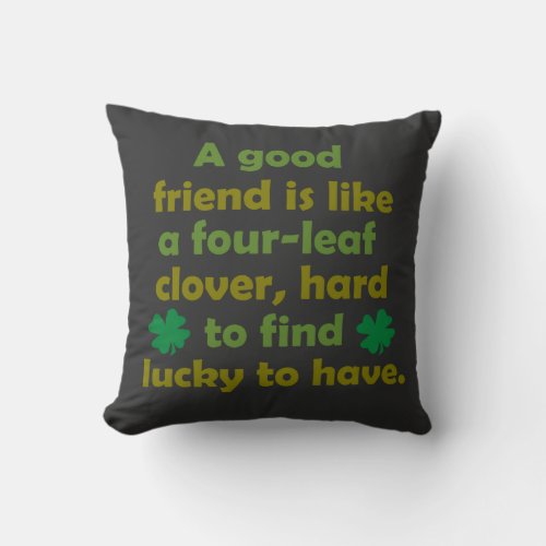 friendship quotes throw pillow