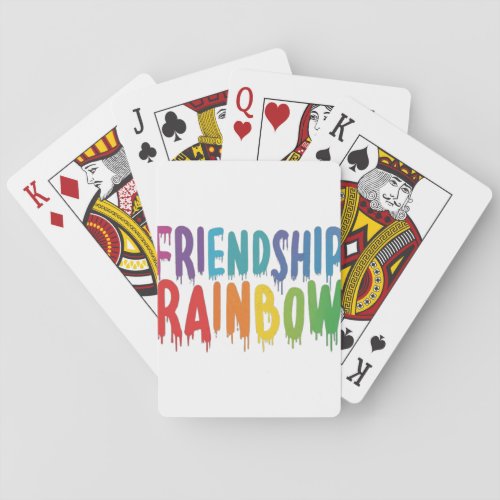 Friendship rainbow playing cards