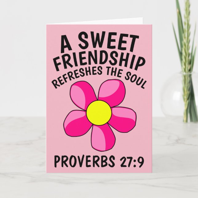 FRIENDSHIP REFRESHES THE SOUL, CHRISTIAN CARDS (Front)