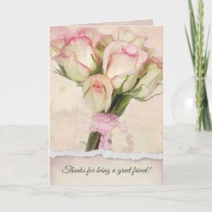 Friendship Rose Bouquet Card
