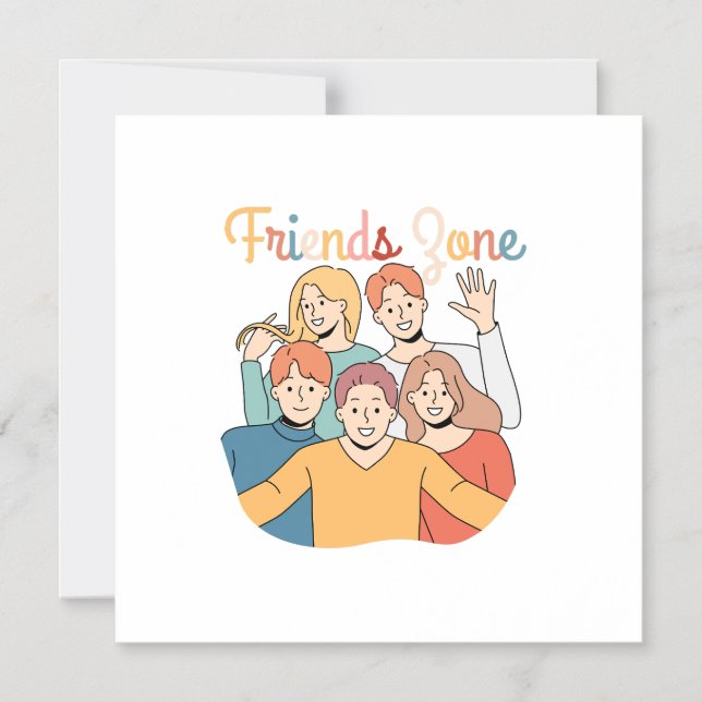 Friendship Squad Graphic Magnetic Invitation (Front)