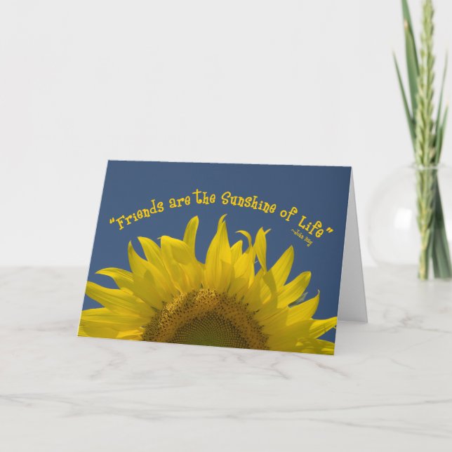 Friendship Sunflower  Card (Front)
