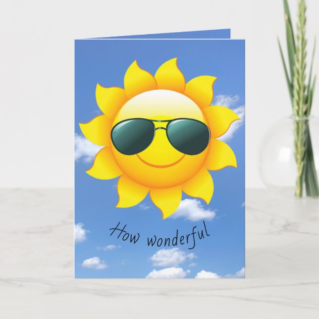 friendship sunshine with sunglasses card (Front)