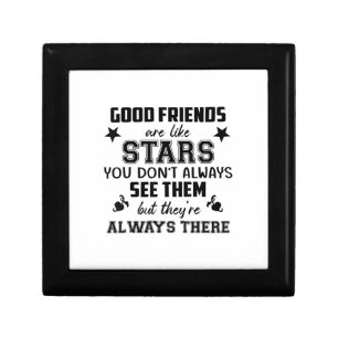 Friendship T-Shirt Quote Good Friend Like Star Gift Box