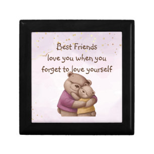 Friendship Teddy Bear Love you Inspirational Gift Box