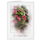 friendship thank you-bicycle with geraniums (Front)