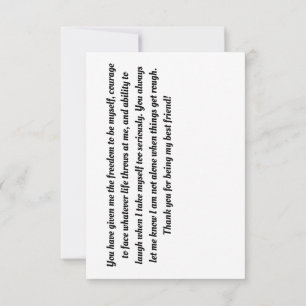 Friendship Thank You Card