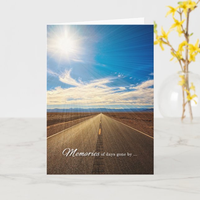 Friendship Thinking of You Endless Road Card (Yellow Flower)