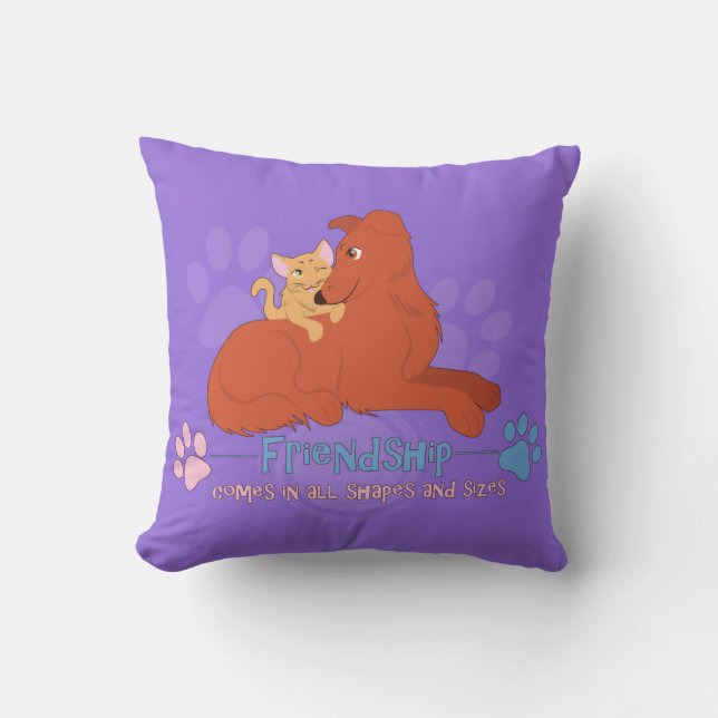Friendship Throw Pillow (Front)