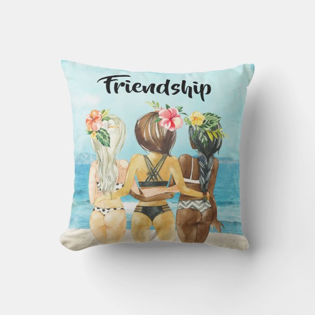 Friendship Throw Pillow (Front)