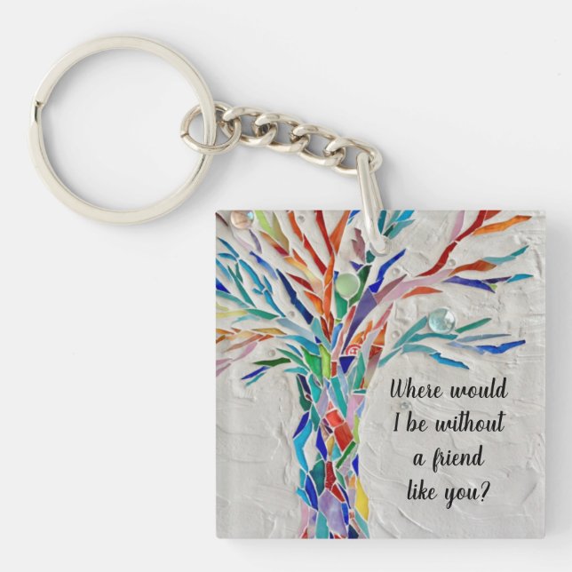 Friendship Tree Of Life Keychain (Front)