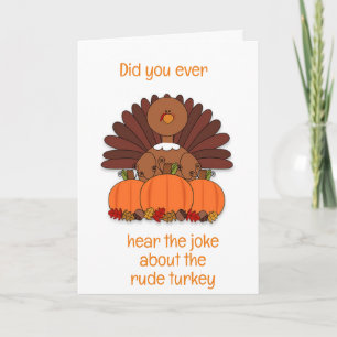 **FRIENDSHIP TURKEY HUMOR FOR FRIEND** HOLIDAY CARD