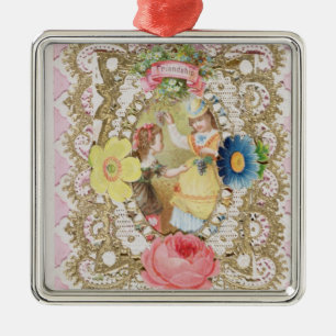 Friendship, Valentine card, c.1870 (colour litho o Metal Ornament