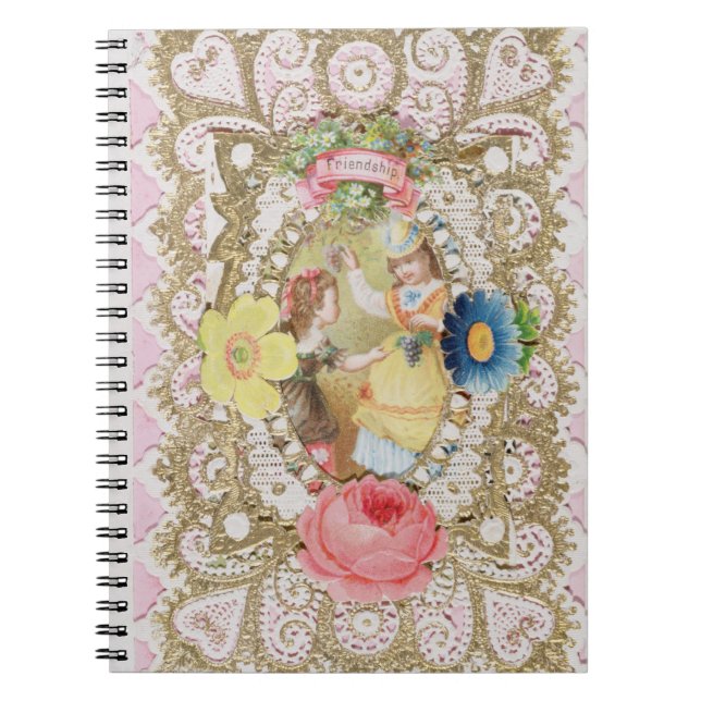 Friendship, Valentine card, c.1870 (colour litho o Notebook (Front)