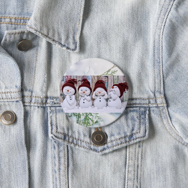 Friendship Warms A Cold Day Button (In Situ)