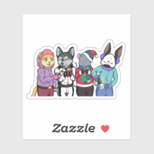 Friendship Warms the Heart Sticker