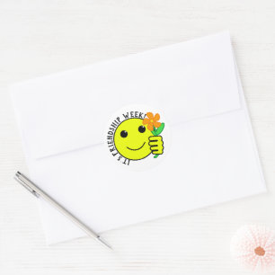 Friendship Week Classic Round Sticker