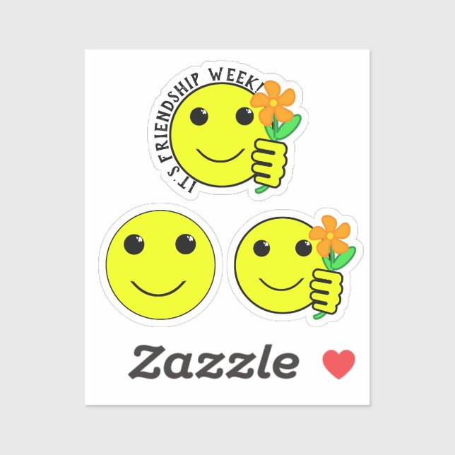 Friendship Week Smile Sticker (Sheet)